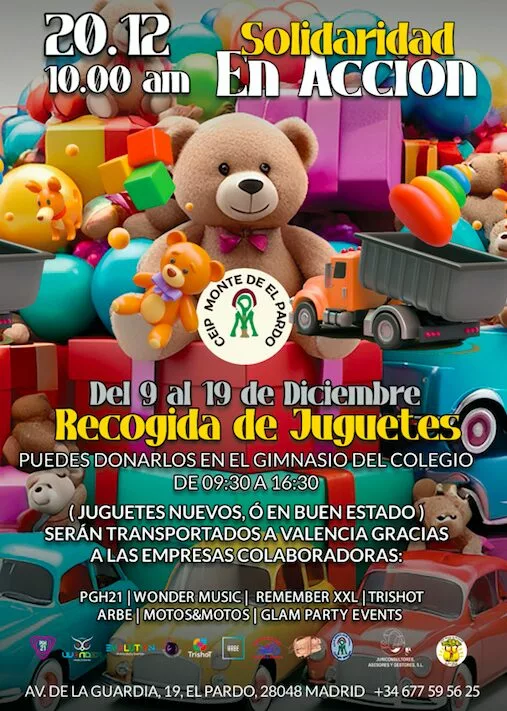 Un colegio de Madrid acogerá  en diciembre una recogida de juguetes solidaria para los niños y niñas de Catarroja.